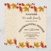 Thanksgiving Najaargang Herfst Vakantie uitnodigin Kaart (Voorkant / Achterkant)