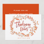 Thanksgiving najaargang laat geometrische kaart (Voorkant / Achterkant)