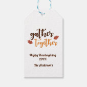 Thanksgiving najaarkleuren verzamelen cadeaulabel (Voorkant)