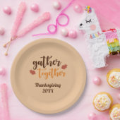Thanksgiving najaarkleuren verzamelen papieren bordje (Feest)