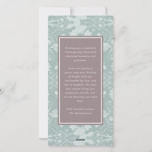 Thanksgiving najaars fall Leaves Brown Swirls Feestdagenkaart (Achterkant)