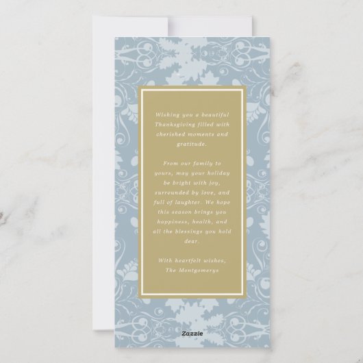 Thanksgiving najaars fall Leaves Brown Swirls Feestdagenkaart (Achterkant)