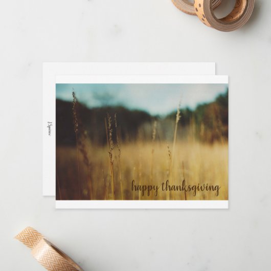 Thanksgiving najaarskaart notitiekaartje (Voorkant / Achterkant in situ)