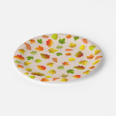 Thanksgiving najaarspringen op beige papieren bordje (Gekanteld)