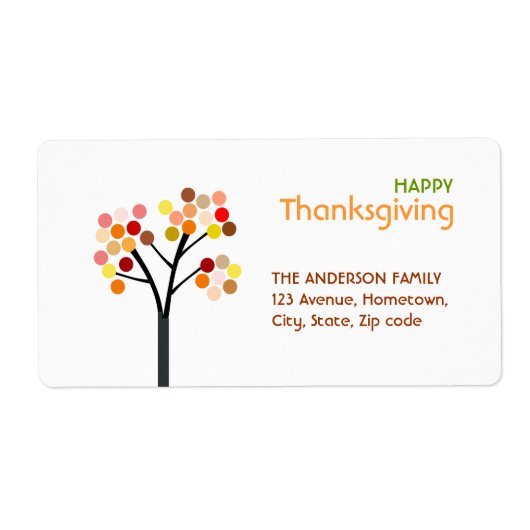 Thanksgiving najaarstructuur etiket (Voorkant)