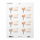 Thanksgiving najaarstructuur etiket (Full Sheet)