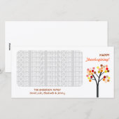 Thanksgiving najaarstructuur feestdagenkaart (Voorkant / Achterkant)