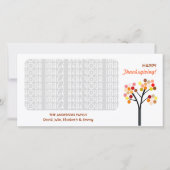 Thanksgiving najaarstructuur feestdagenkaart (Voorkant)