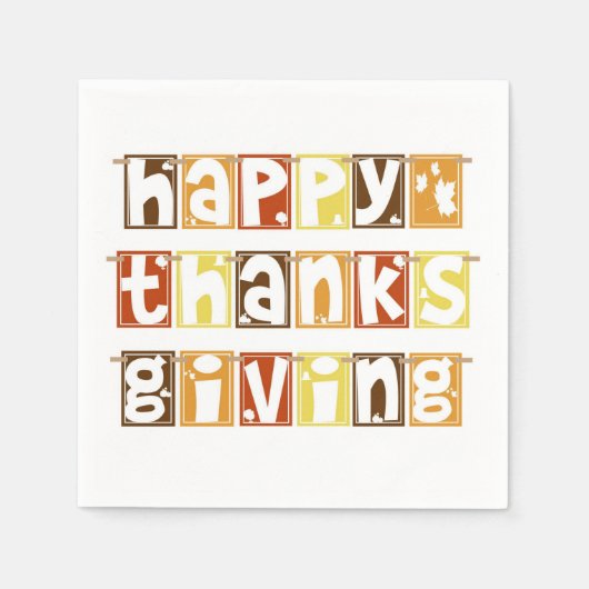 Thanksgiving Napkins Servet (Voorkant)