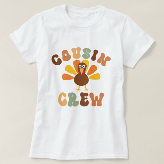Thanksgiving neef crew bijpassende familie turkije t-shirt (Design voorkant)