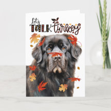 Thanksgiving Newfoundland Dog Let's Talk Turkije