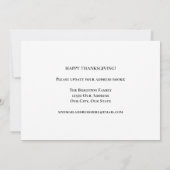 Thanksgiving Nieuw Thuisadres Pompoen Verhuizen Aankondiging (Achterkant)