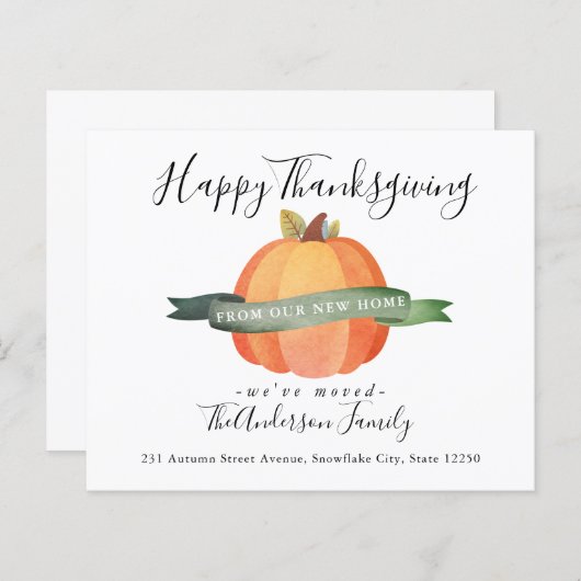 Thanksgiving - Nieuwe startpagina - Aankondiging (Voorkant / Achterkant)