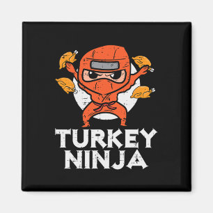 Thanksgiving Ninja Turkije Grappige Herfst Boys Ki Magneet