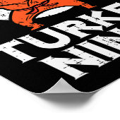 Thanksgiving Ninja Turkije Grappige Herfst Boys Ki Poster (Hoek)