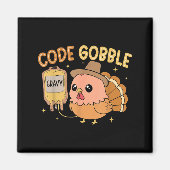 Thanksgiving Nurse Code Gobble Funny Rn Cna Medica Magneet (Voorkant)