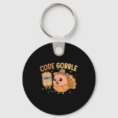 Thanksgiving Nurse Code Gobble Funny Rn Cna  Sleutelhanger (Voorkant)