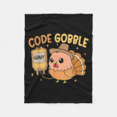 Thanksgiving Nurse Code Gobble Funny Turkey Rn Cna Fleece Deken (Voorkant)