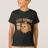 Thanksgiving Nurse Code Gobble Funny Turkey Rn Cna T-shirt (Voorkant)