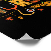Thanksgiving Nurse Stethoscope Fall Scrub Top Er M Poster (Hoek)