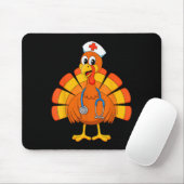 Thanksgiving Nurse Turkey Nurses Scrub Top Nursing Muismat (Met muis)