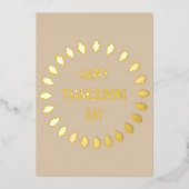 Thanksgiving Oak biedt aangepaste partij Folie Uitnodiging (Voorkant)