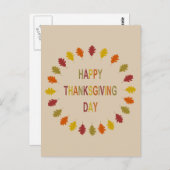 Thanksgiving Oak Leaves Briefkaart (Voorkant / Achterkant)
