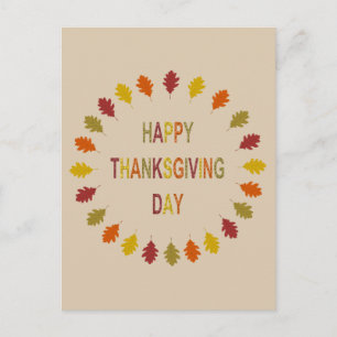 Thanksgiving Oak Leaves Briefkaart