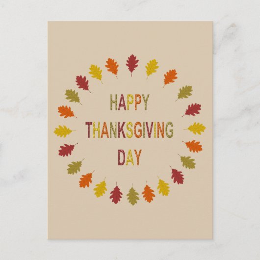 Thanksgiving Oak Leaves Briefkaart (Voorkant)