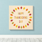 Thanksgiving Oak Leaves Canvas Afdruk (Insitu (Houten vloer))