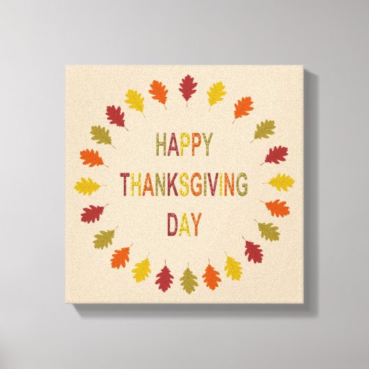 Thanksgiving Oak Leaves Canvas Afdruk (Voorkant)