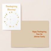 Thanksgiving Oak Leaves Folie Kaarten (Display)