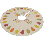 Thanksgiving Oak Leaves Kerstboom Rok (Gekanteld)