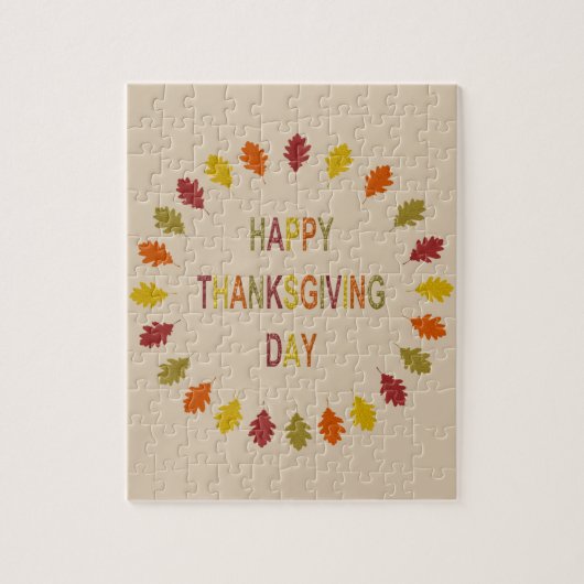 Thanksgiving Oak Leaves Legpuzzel (Verticaal)