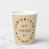 Thanksgiving Oak Leaves Papieren Bekers (Achterkant)
