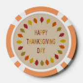 Thanksgiving Oak Leaves Poker Chips (Achterkant)