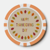 Thanksgiving Oak Leaves Poker Chips (Voorkant)