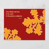 Thanksgiving Oak Leaves Post Card Feestdagenkaart (Voorkant)