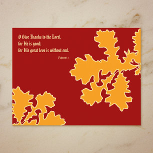 Thanksgiving Oak Leaves Post Card Feestdagenkaart