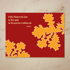 Thanksgiving Oak Leaves Post Card Feestdagenkaart
