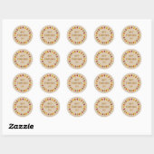 Thanksgiving Oak Leaves Ronde Sticker (Vel)