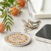 Thanksgiving Oak Leaves Sleutelhanger (Zijkant)