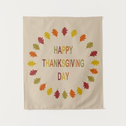 Thanksgiving Oak Leaves Wandkleed (Voorkant)