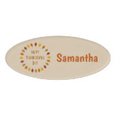 Thanksgiving Oak Verlaat aangepaste naam Naambadge (Voorkant)