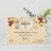 Thanksgiving- of Herfst-binnenpartijuitnodigingen Kaart (Staand voorkant)