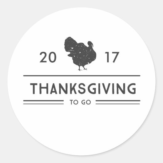 Thanksgiving om de Sticker van voedsel te gaan hal (Voorkant)