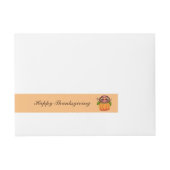 Thanksgiving omwikkellabel rond postzegel adreslabel wikkel (Voorkant)