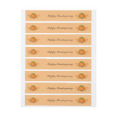 Thanksgiving omwikkellabel rond postzegel adreslabel wikkel (Vel)