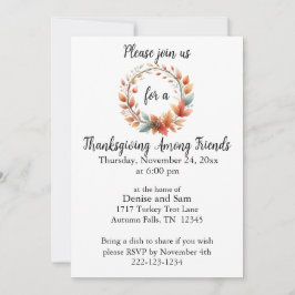 Thanksgiving onder vrienden kaart