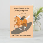 Thanksgiving onderweg Turkije en paarden Kaart (Staand voorkant)